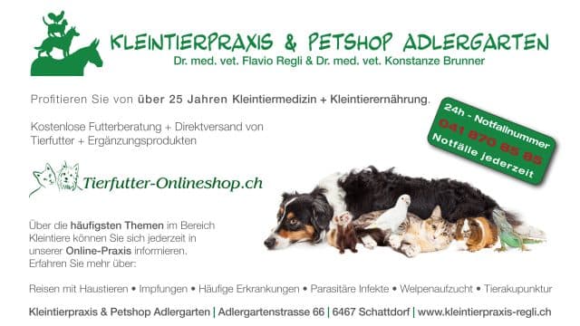 Werbekunde Kleintierpraxis & Petshop "Adlergarten"