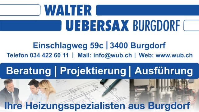 Werbekunde WALTER UEBERSAX BURGDORF GMBH