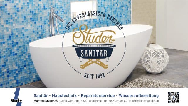Werbekunde Manfred Studer AG Sanitäre Anlagen