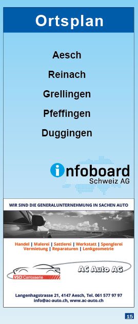 Titelblatt Ortsplan Aesch