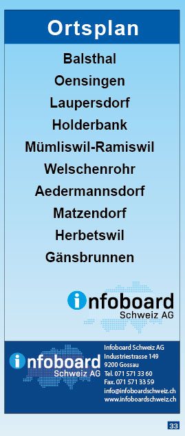 Titelblatt Ortsplan Balsthal