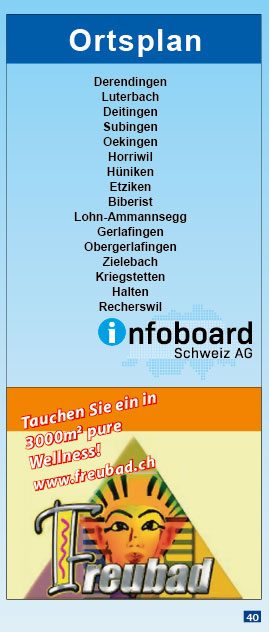Titelblatt Ortsplan Biberist