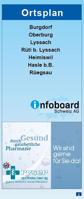 Titelblatt Ortsplan Burgdorf