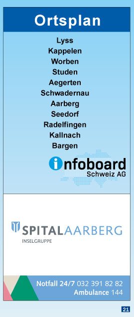 Titelblatt Ortsplan Lyss