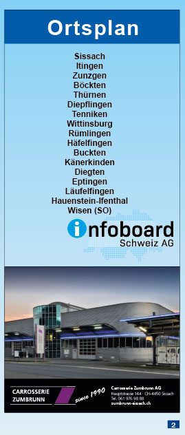 Titelblatt Ortsplan Sissach