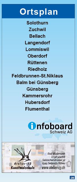 Titelblatt Ortsplan Solothurn