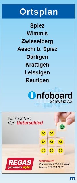 Titelblatt Ortsplan Spiez