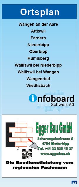Titelblatt Ortsplan Wangen a. A.